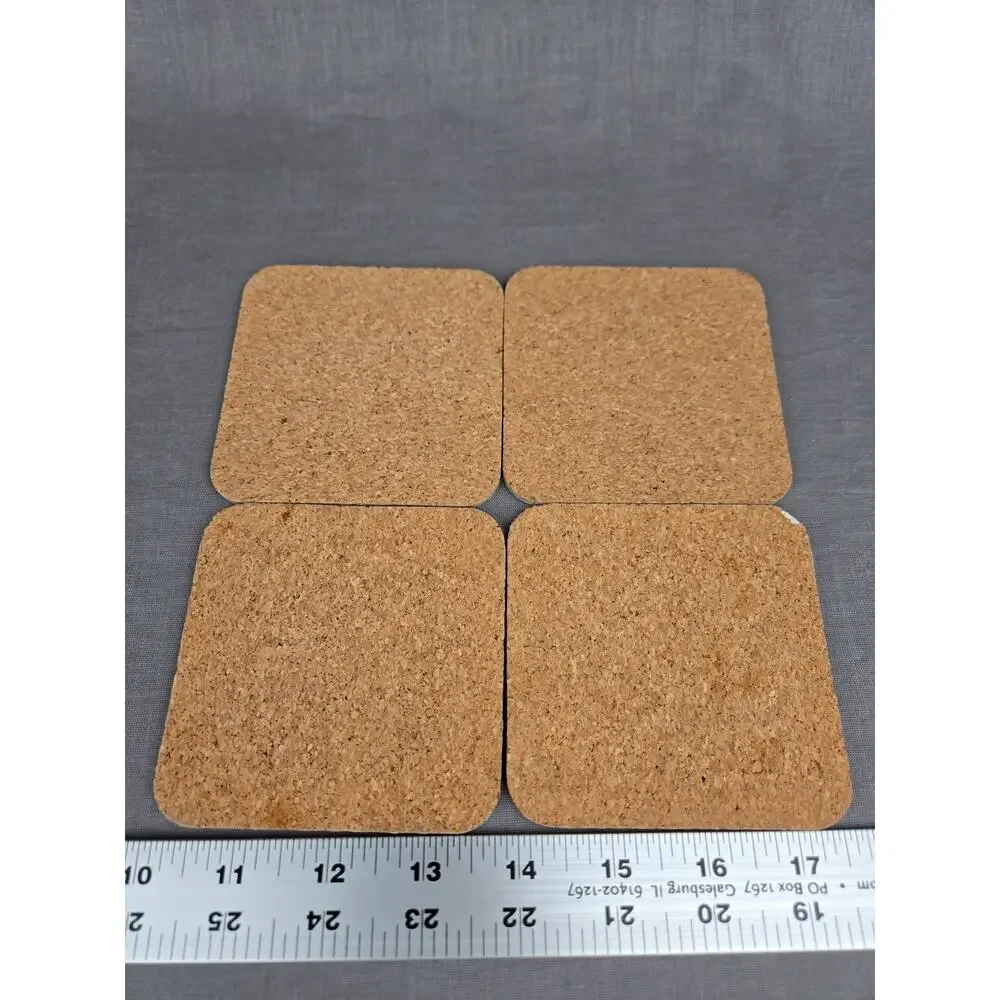 Longaberger Cork Backed Coasters with Grapes in Baskets